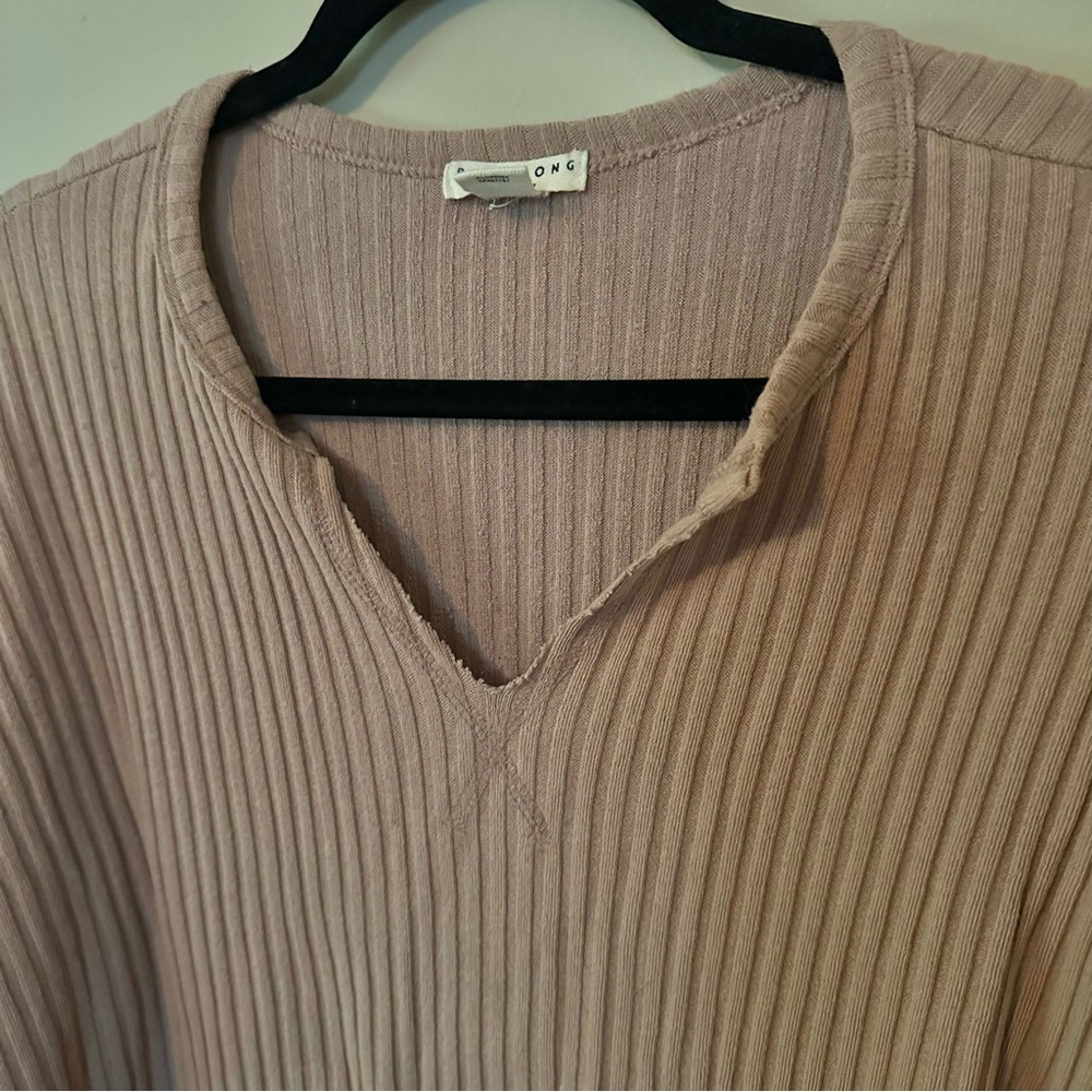 Billabong Essentials Ribbed Cropped Sweater LG - Picture 2 of 6